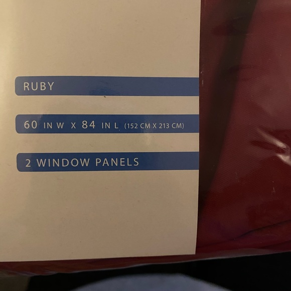 Ruby red sheer curtains - Picture 3 of 3